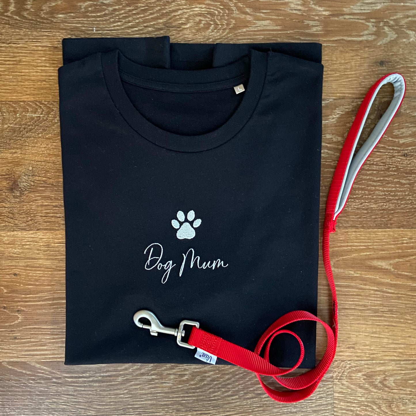 Dog Mum Embroidered Unisex Adults Short Sleeved Recycled Fabric T-Shirt