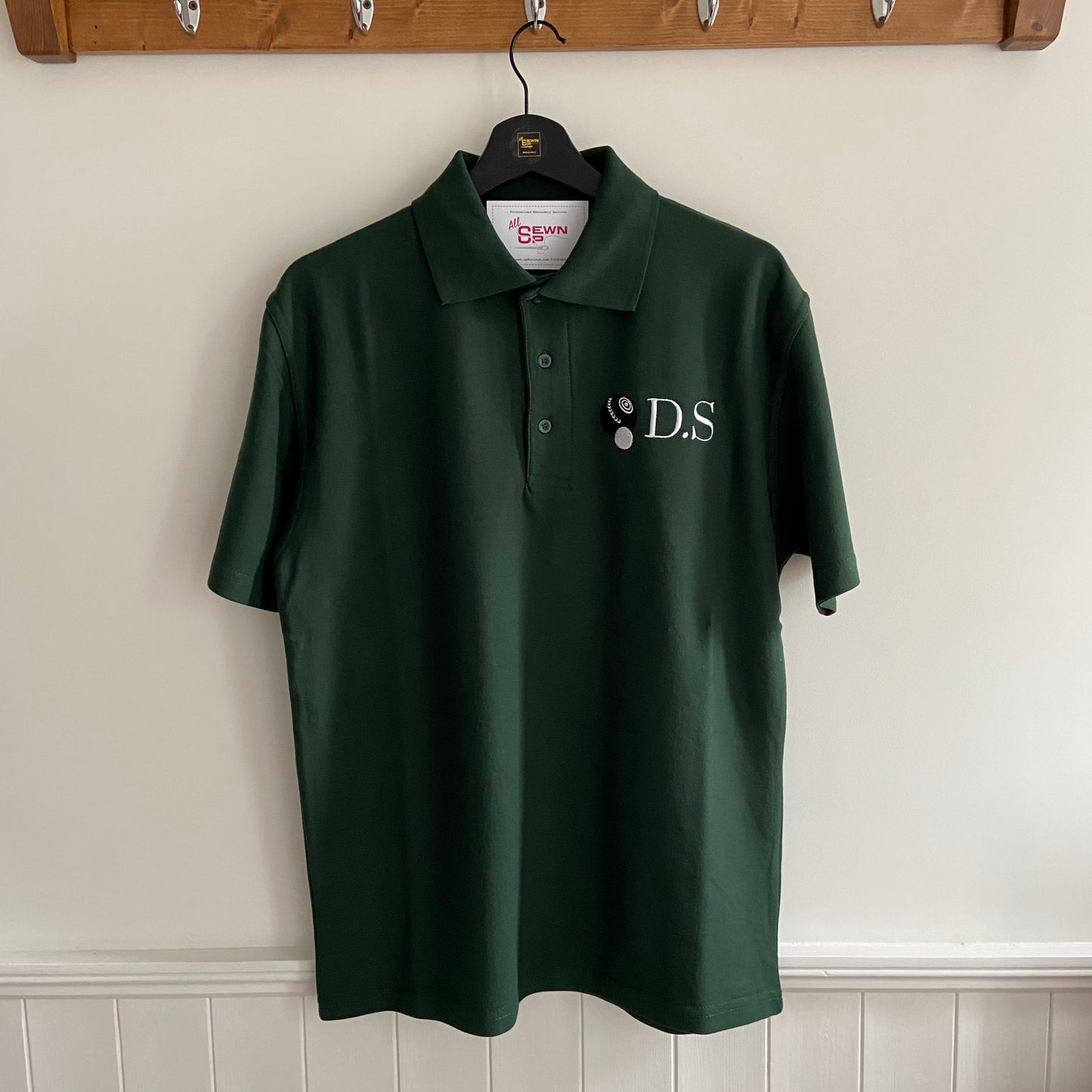 Personalised Embroidered Bowls Piqué Short Sleeved Adults Unisex Polo Shirt