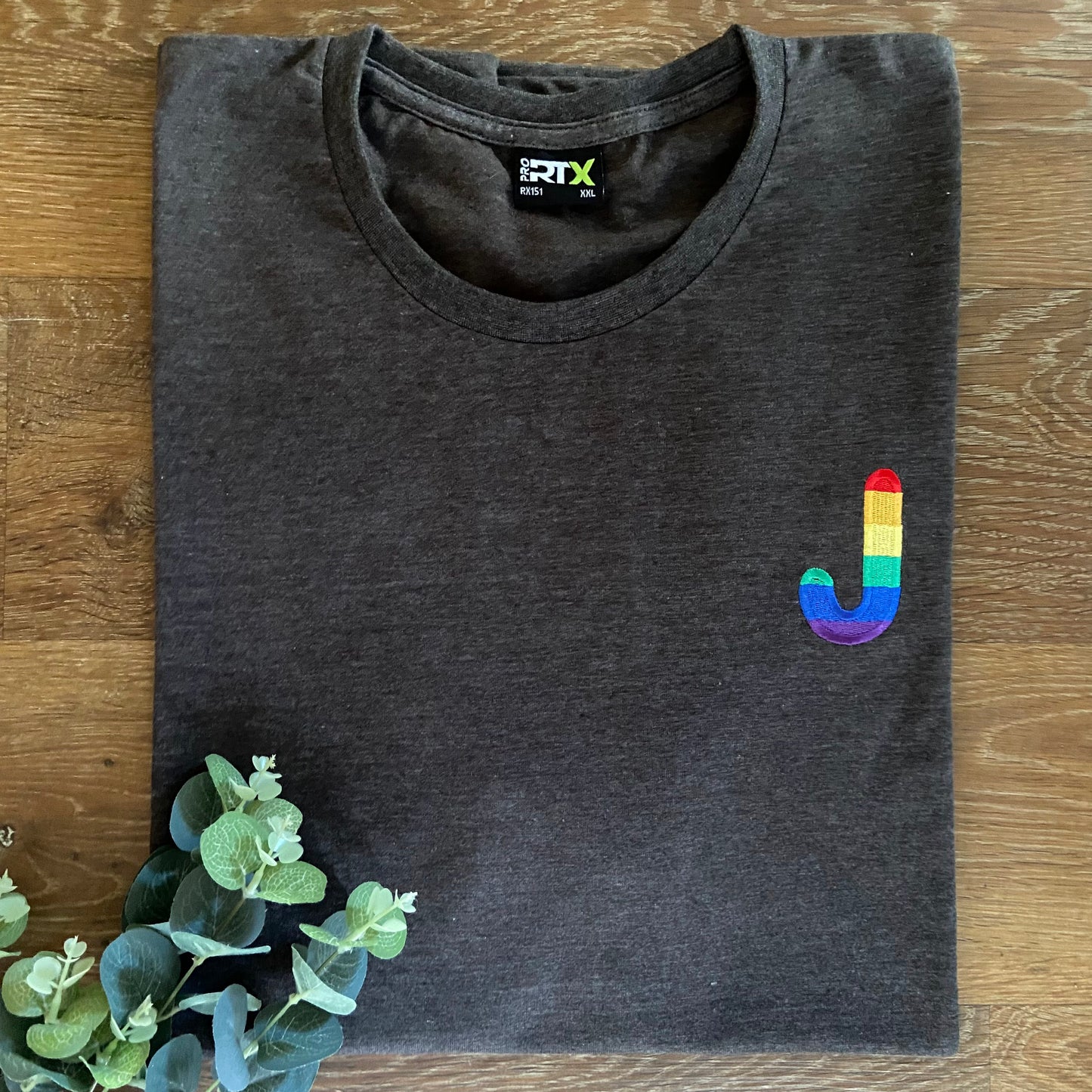 Rainbow Monogrammed Short Sleeved T - Shirt