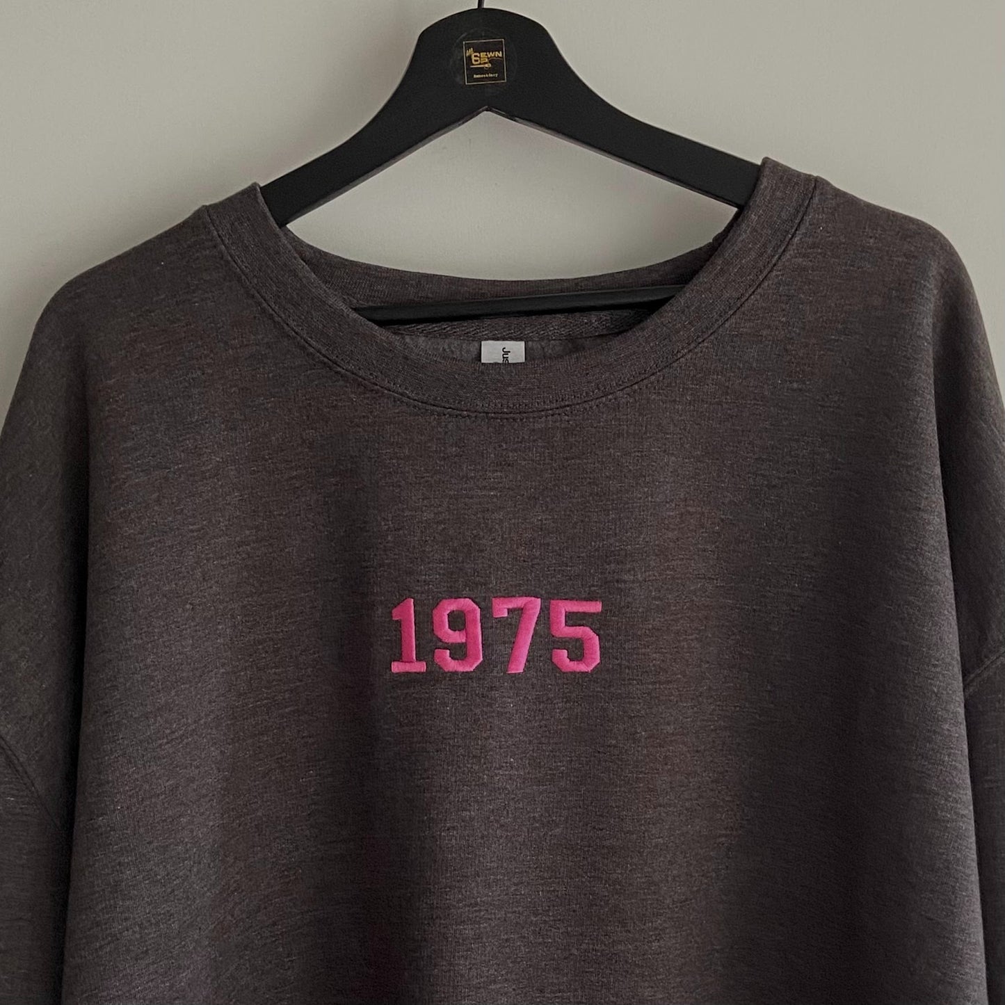 Personalised Embroidered Adults Unisex Year Sweatshirt. Personalised Gift Idea
