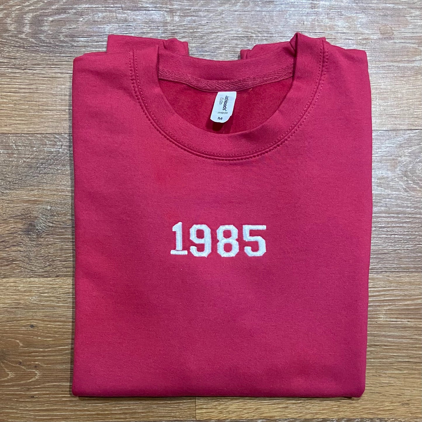 Personalised Embroidered Adults Unisex Year Sweatshirt. Personalised Gift Idea