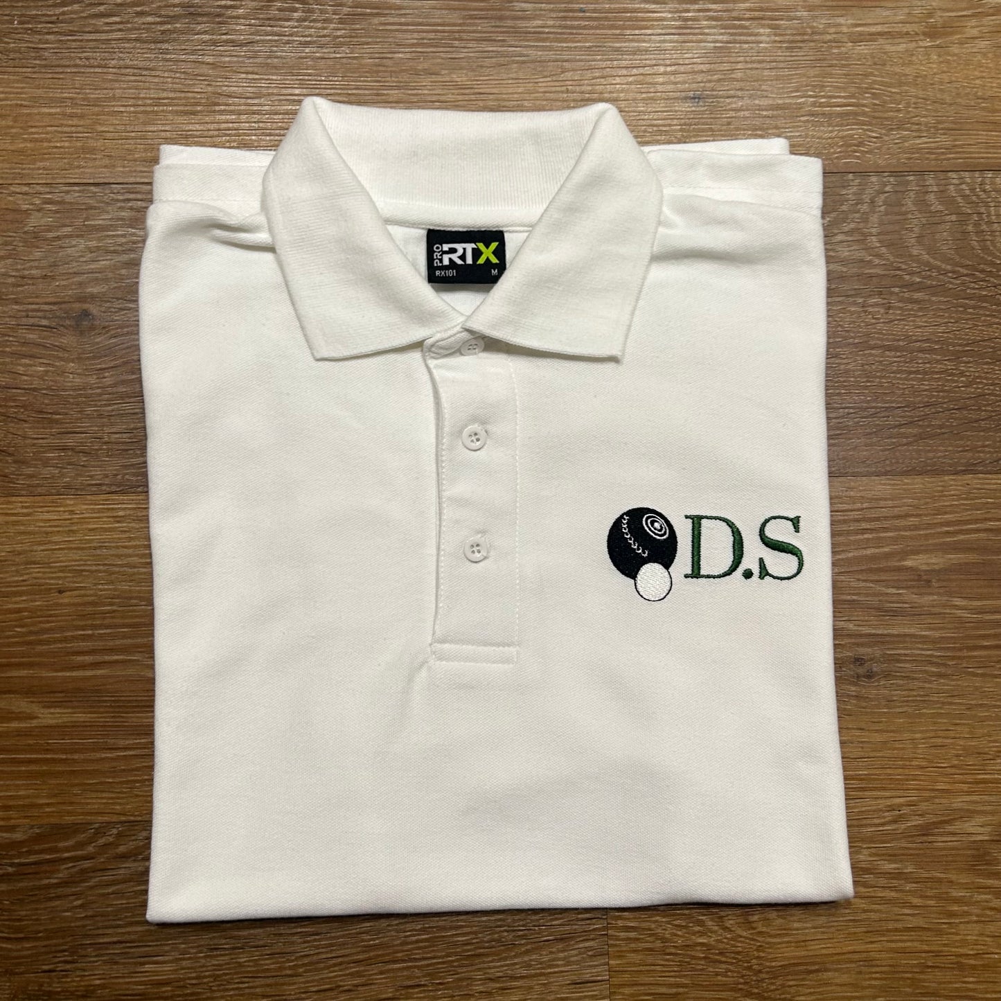 Personalised Embroidered Bowls Piqué Short Sleeved Adults Unisex Polo Shirt