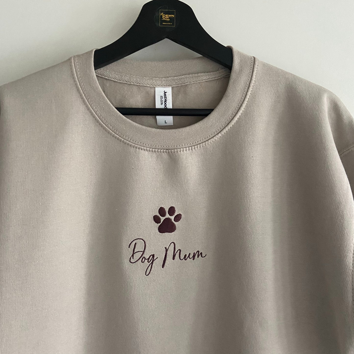 Dog Mum Embroidered Unisex Adults Sweatshirt. Dog Owner Gift