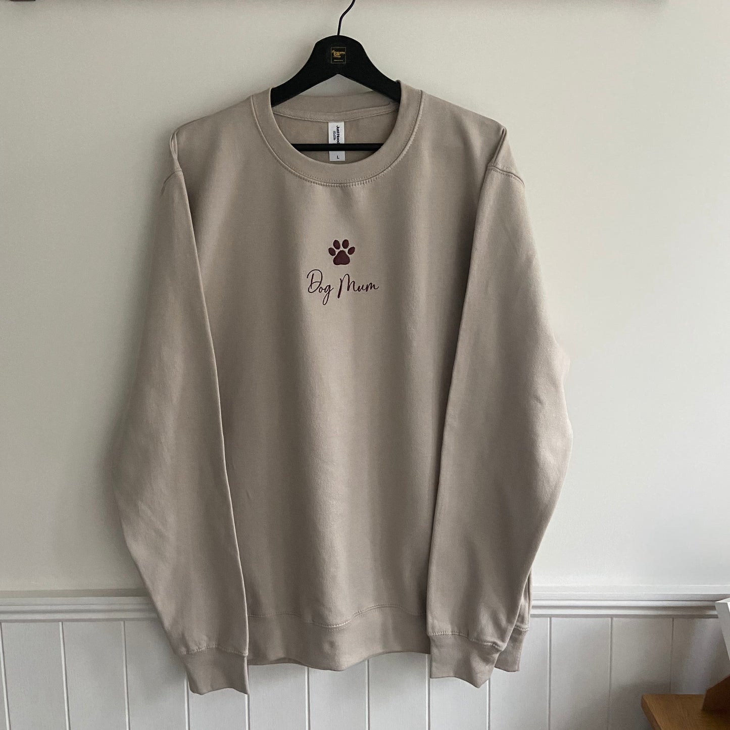 Dog Mum Embroidered Unisex Adults Sweatshirt. Dog Owner Gift
