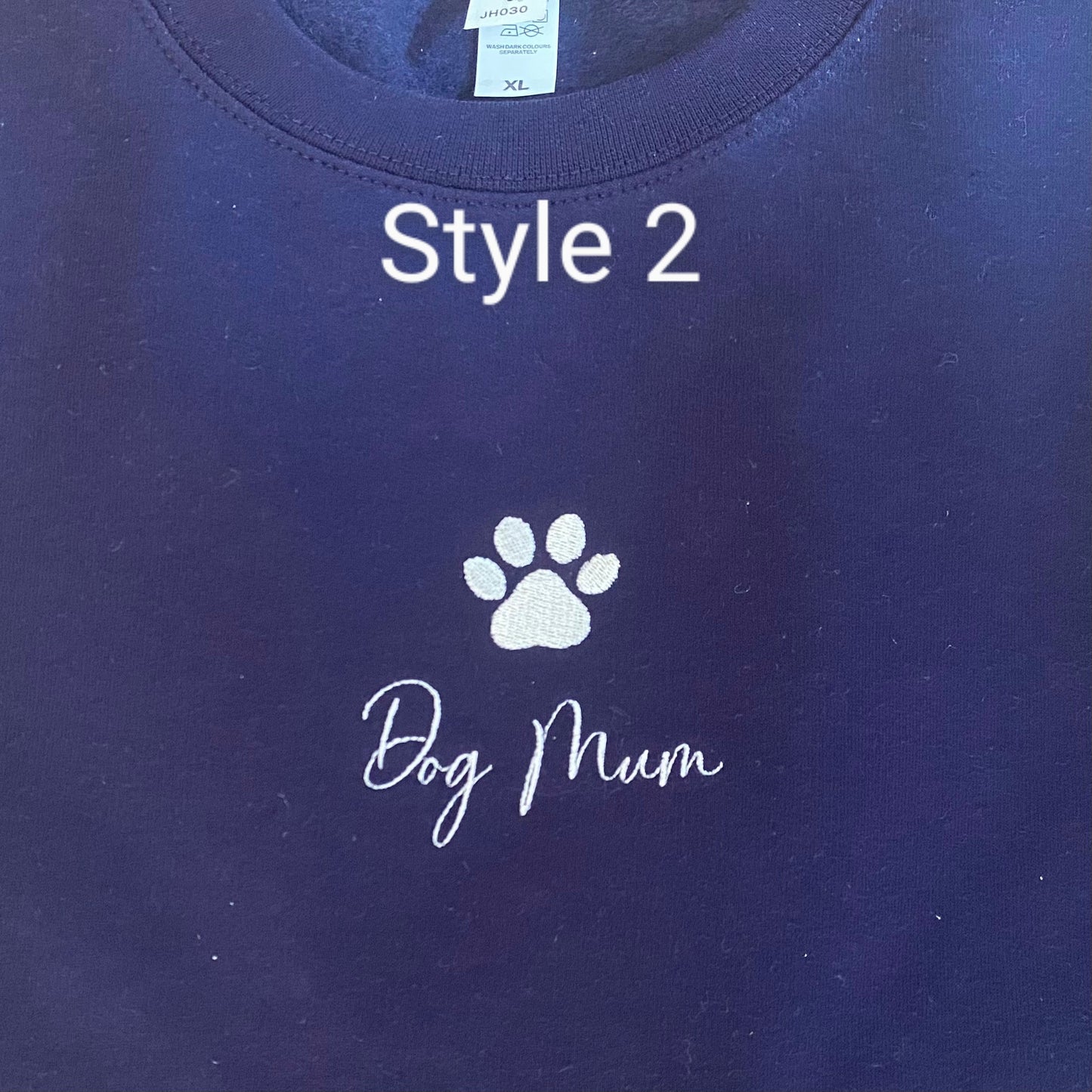 Dog Mum Embroidered Unisex Adults Sweatshirt. Dog Owner Gift