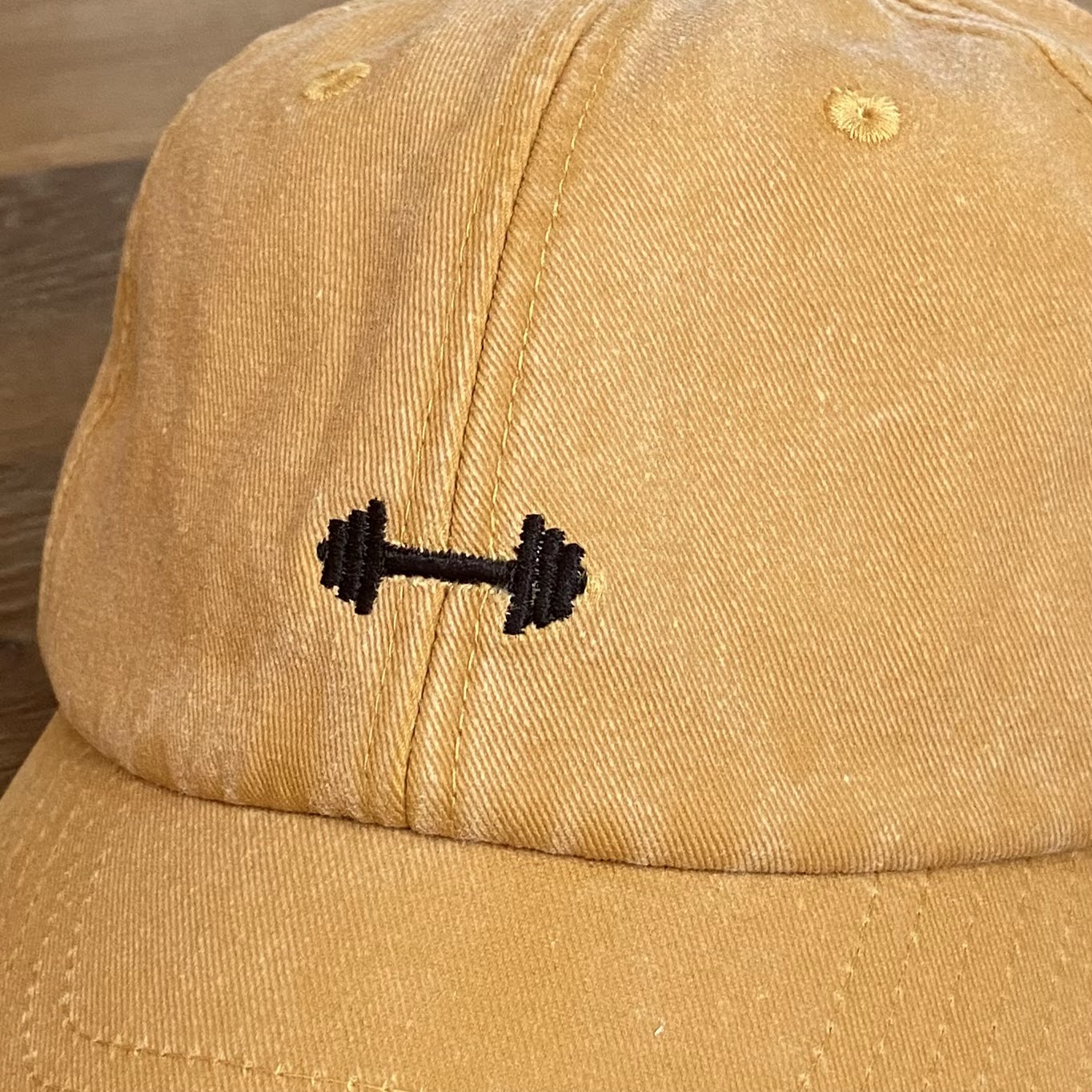 Embroidered Adults Baseball Cap with choice of Dumbell - Sunflower - Chilli Pepper or Rainbow Design