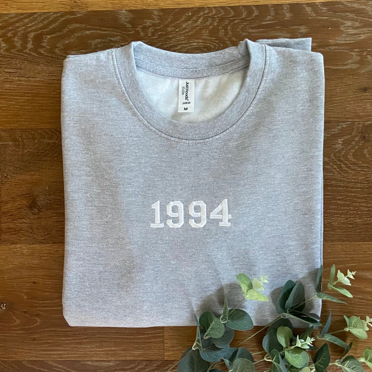 Personalised Embroidered Adults Unisex Year Sweatshirt. Personalised Gift Idea