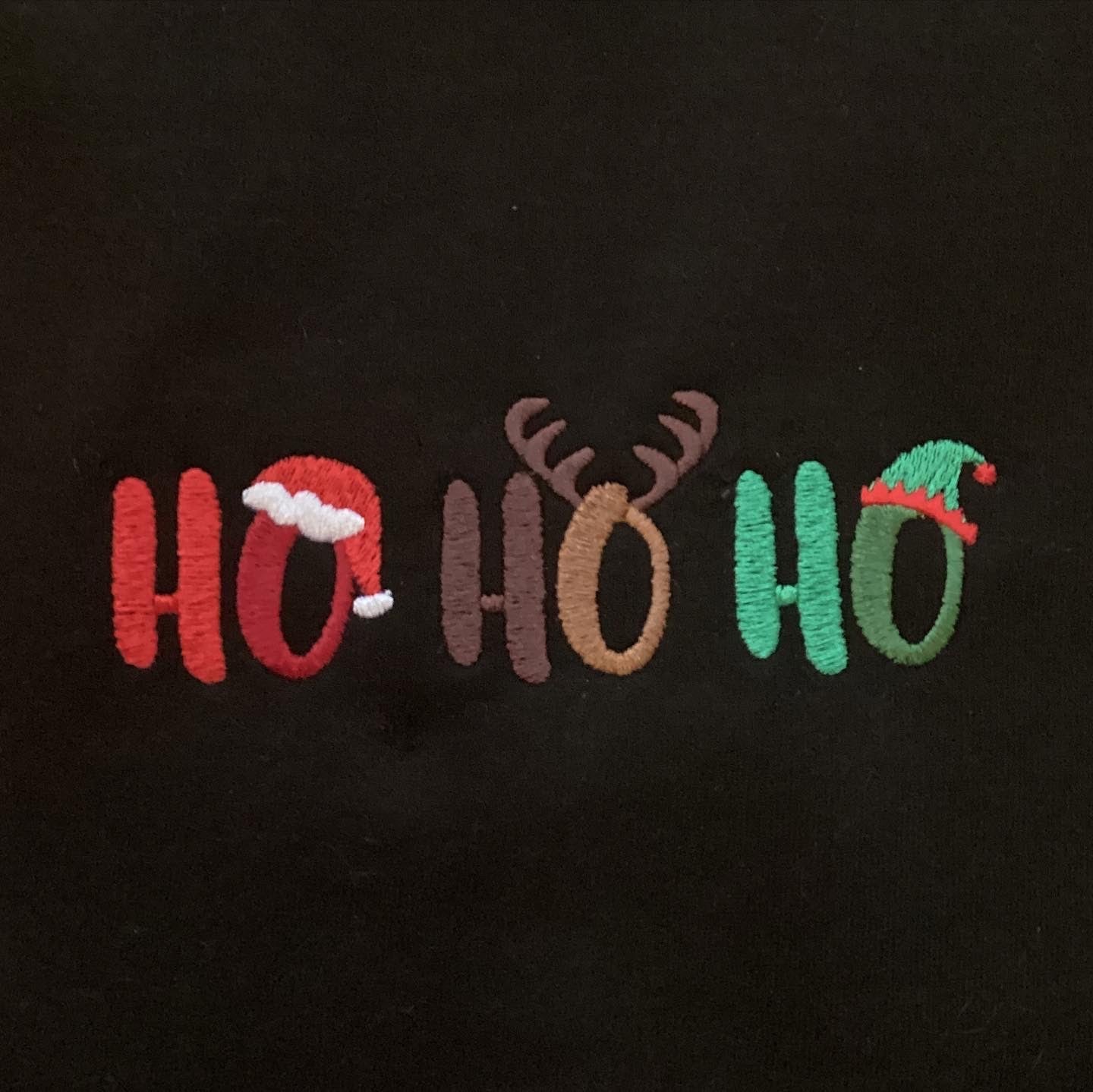 Ho Ho Ho Embroidered Adults Unisex Sweatshirt