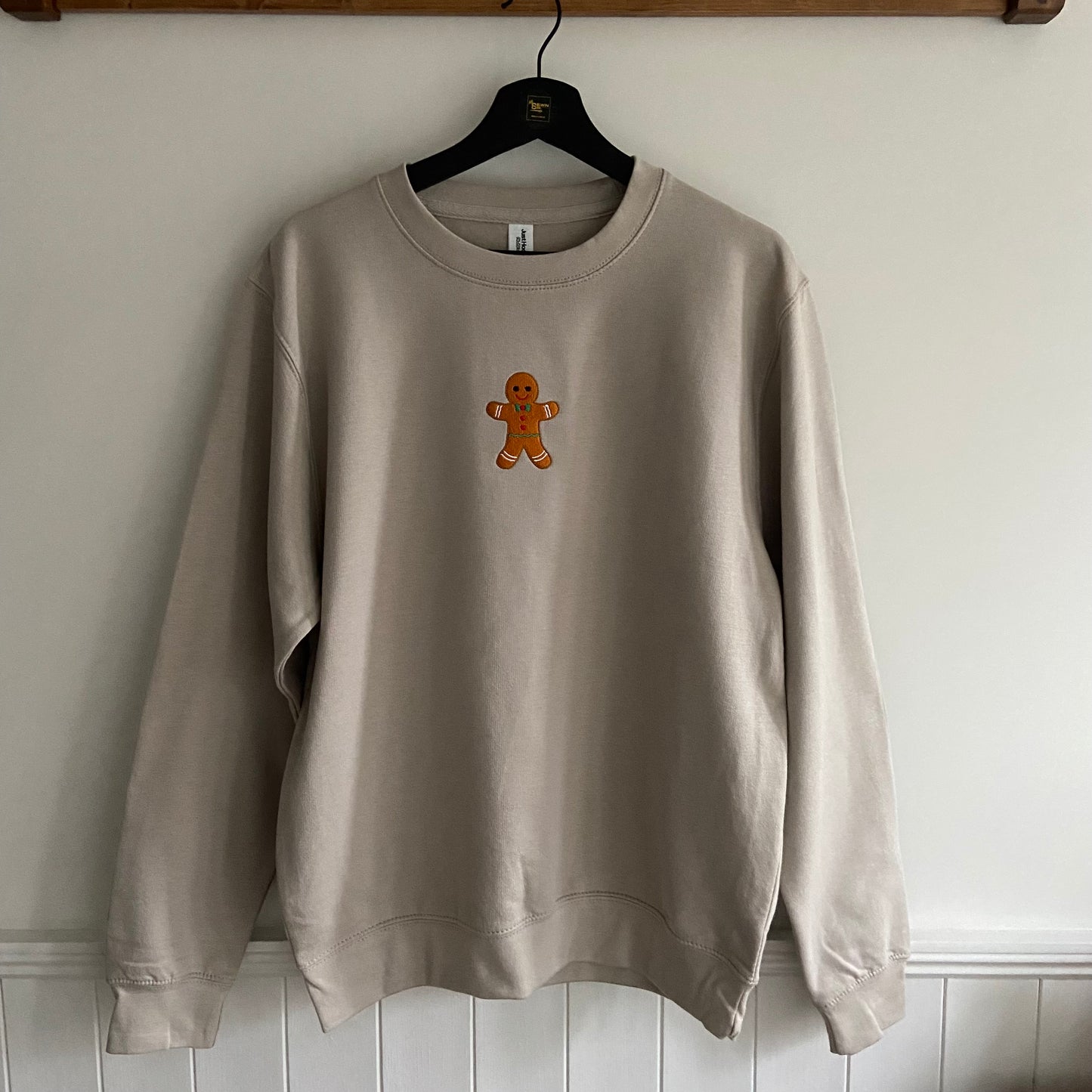 Christmas Gingerbread Design Adults Embroidered Unisex Sweatshirt