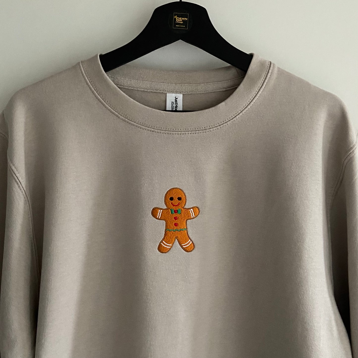 Christmas Gingerbread Design Adults Embroidered Unisex Sweatshirt