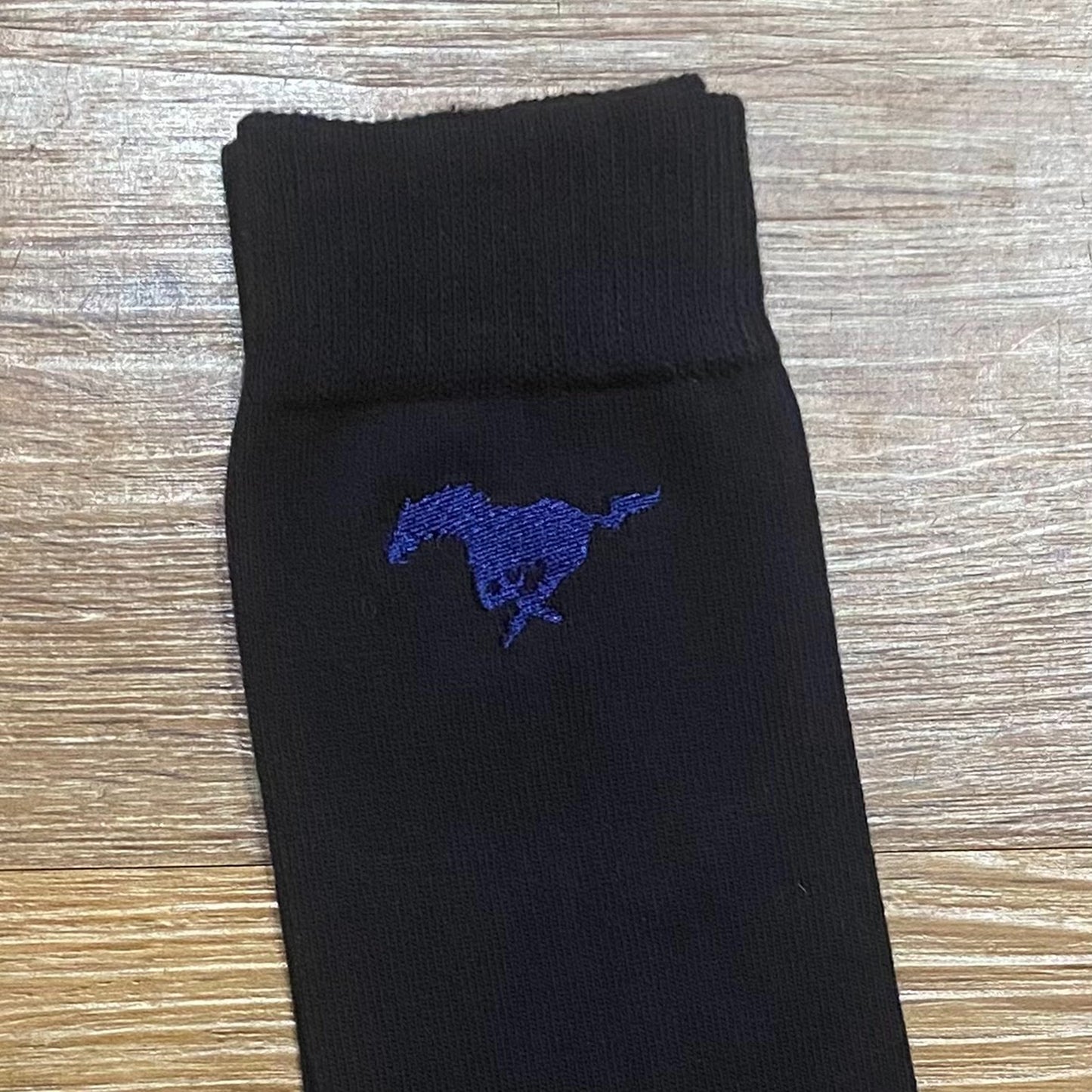 Mustang Design Running Horse Adults Unisex Black Socks