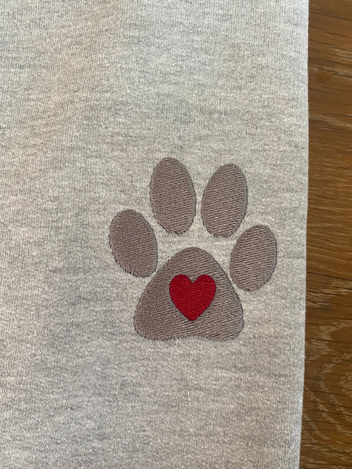 Dog Paw Print Embroidered Unisex Adults Sweatshirt