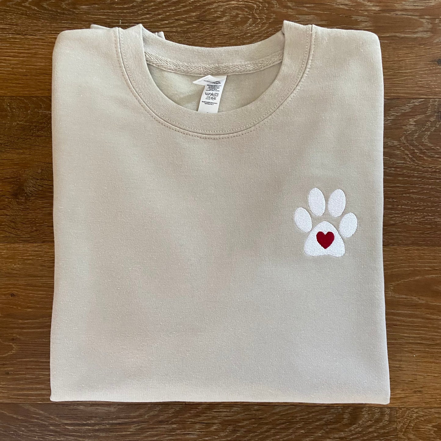 Dog Paw Print Embroidered Unisex Adults Sweatshirt