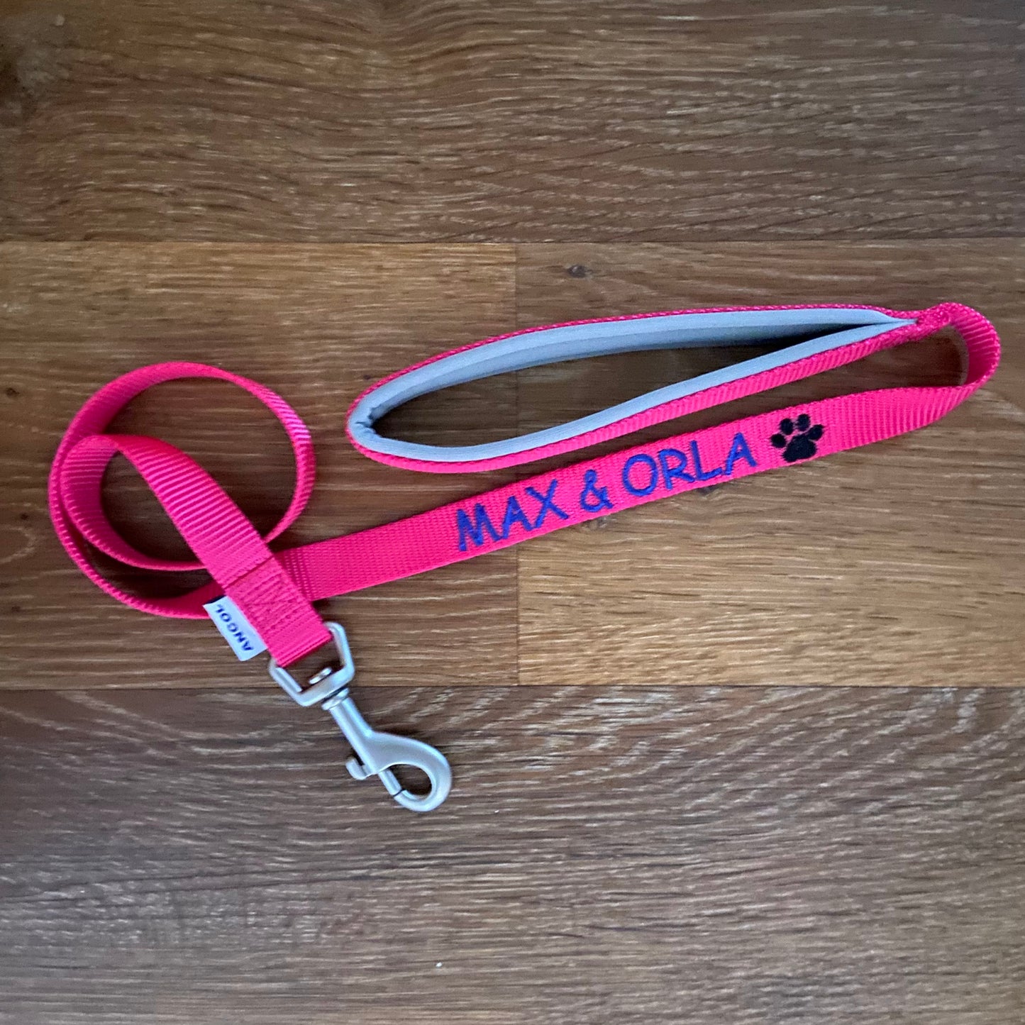 Personalised Embroidered 100cm length Dog Lead
