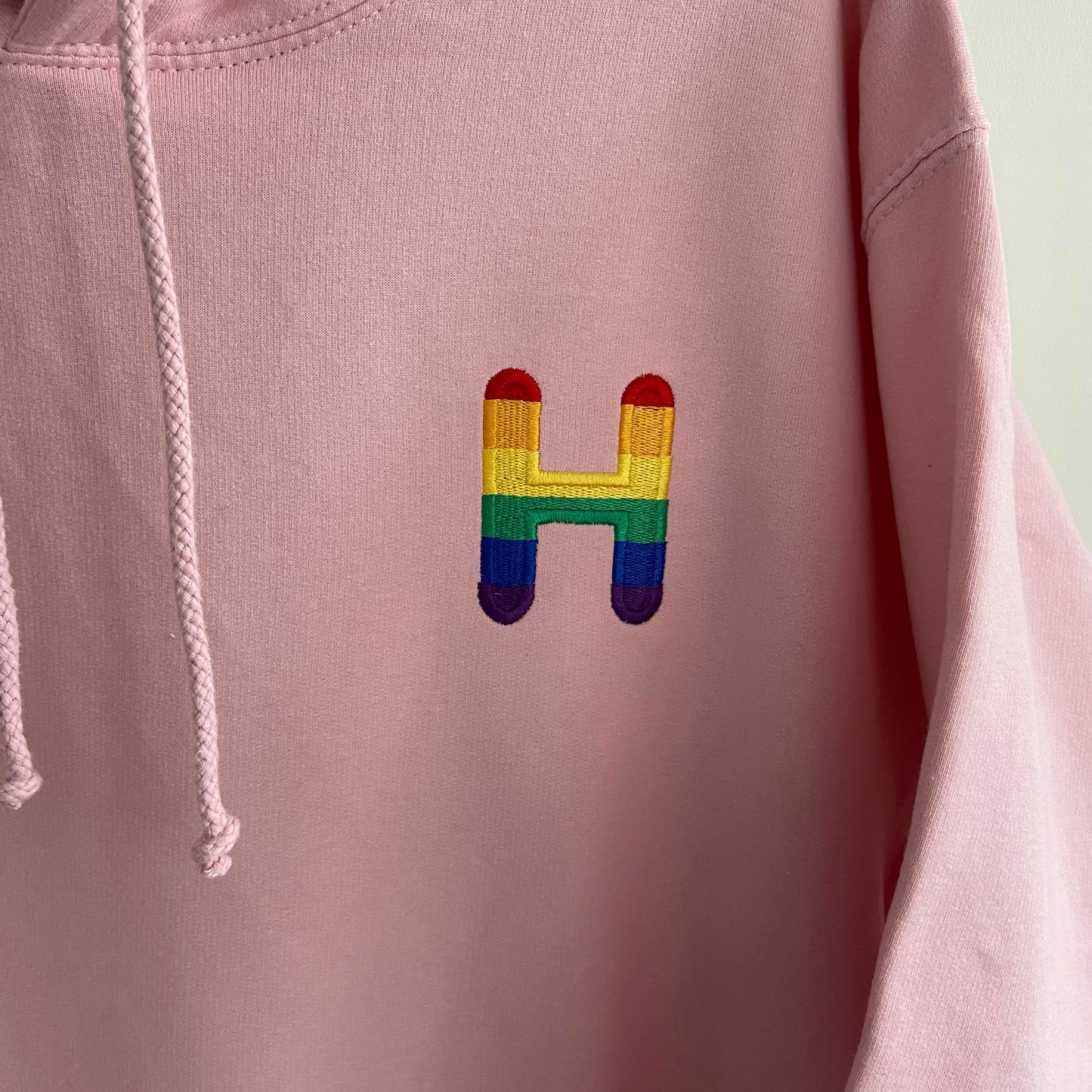 Rainbow Monogrammed Embroidered Adults Unisex Hoodie
