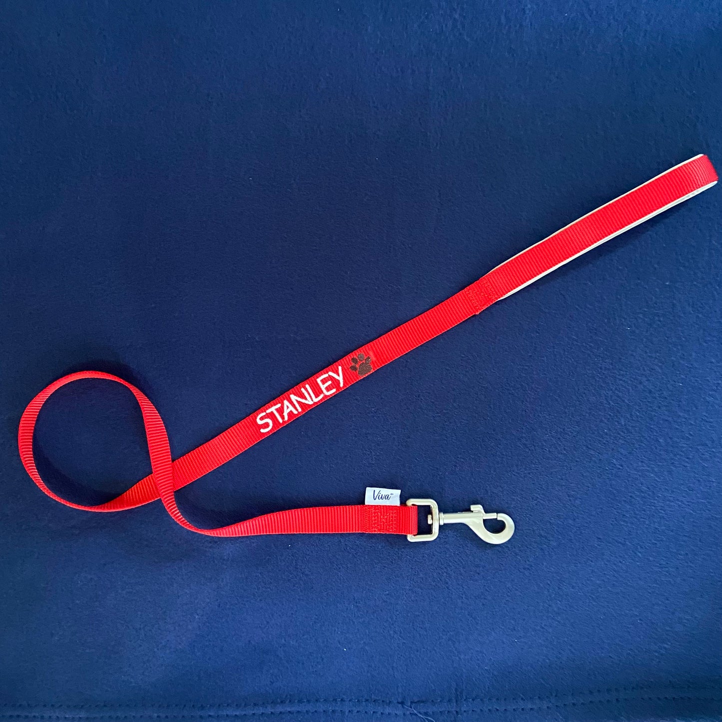 Personalised Embroidered 100cm length Dog Lead