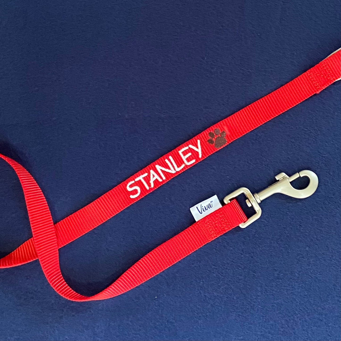Personalised Embroidered 100cm length Dog Lead