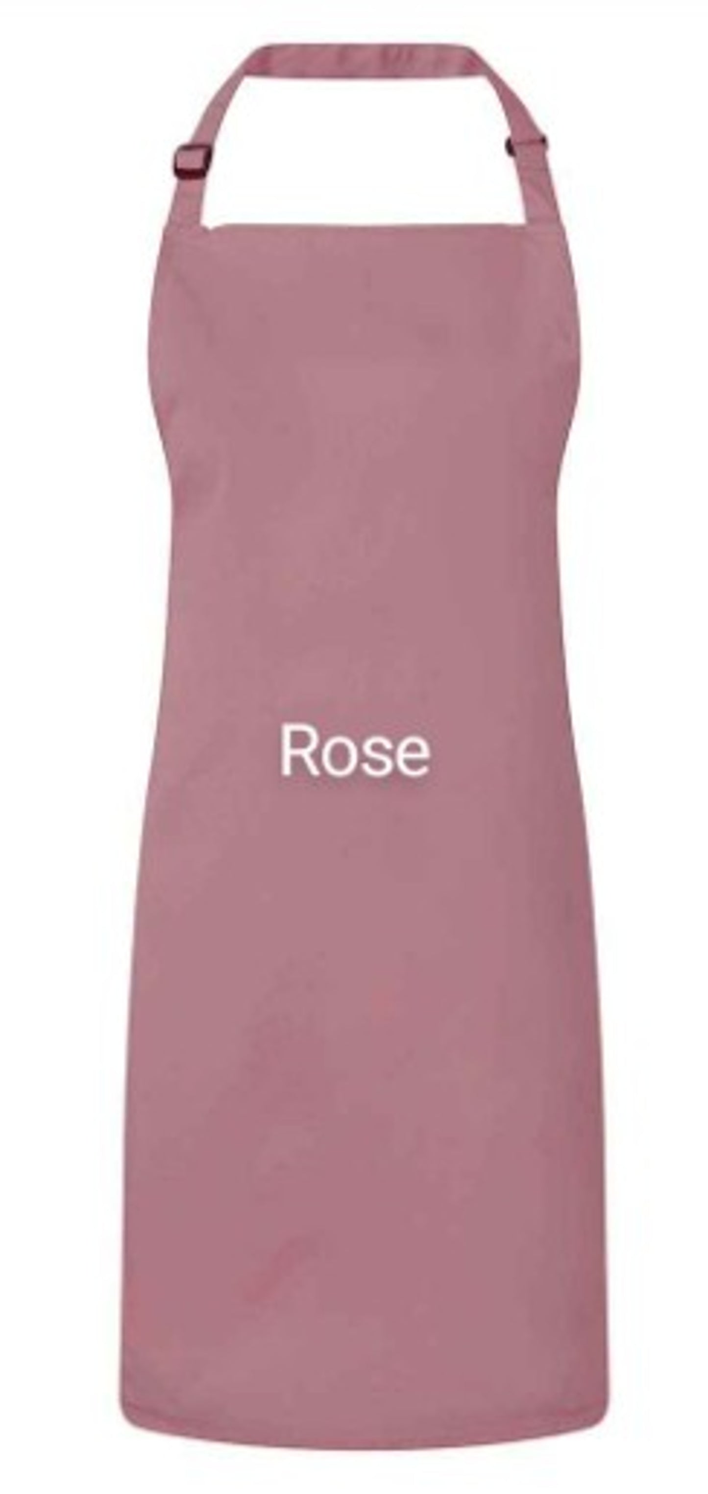 Embroidered Purple Rose Adults Unisex Apron with Adjustable Buckle