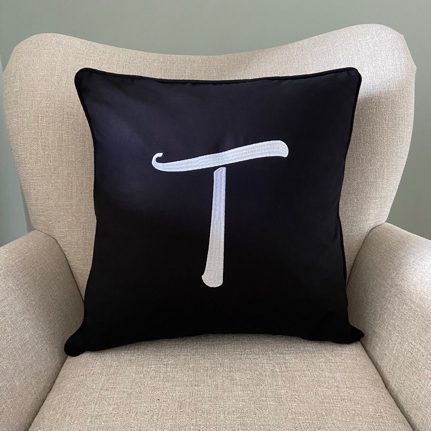 Personalised Embroidered Initial Cushion Cover with Inserts