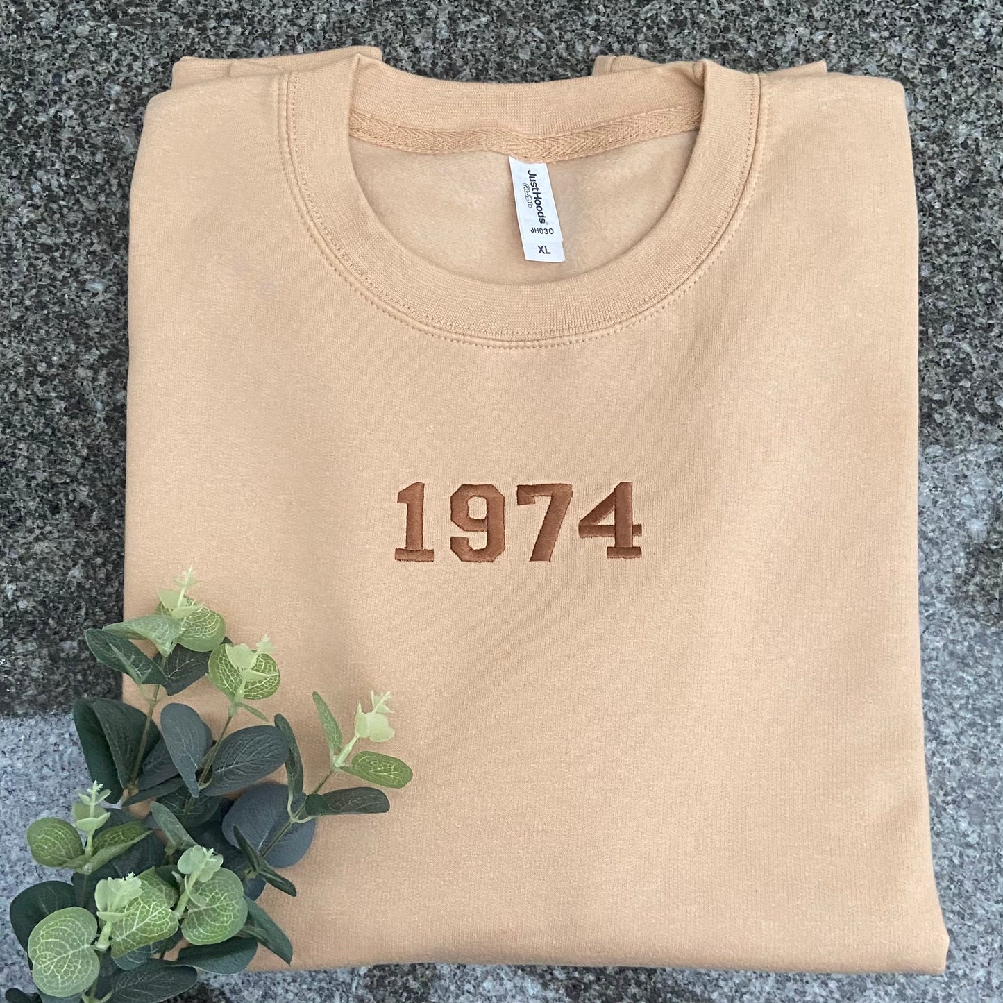 Personalised Embroidered Adults Unisex Year Sweatshirt. Personalised Gift Idea
