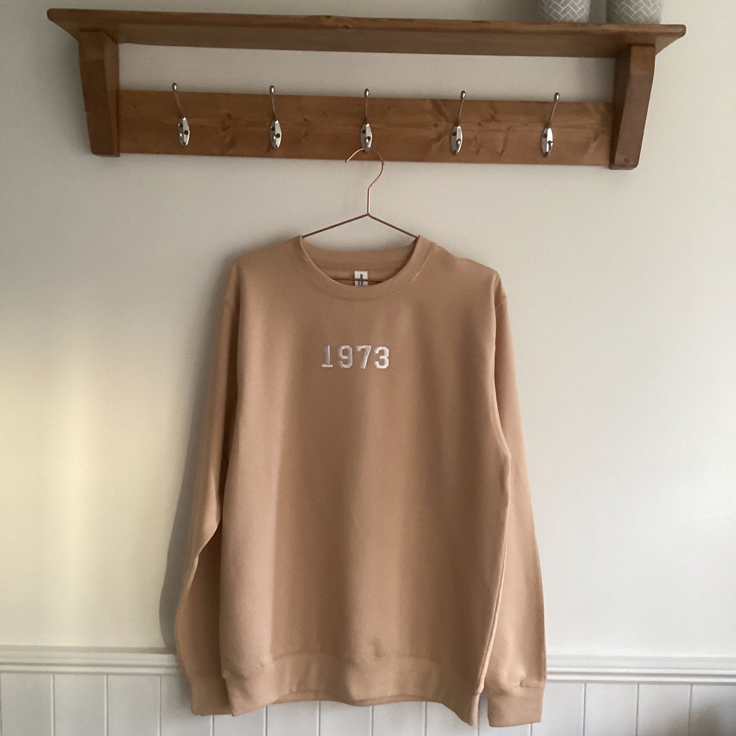Personalised Embroidered Adults Unisex Year Sweatshirt. Personalised Gift Idea