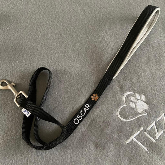 Personalised Embroidered Dog Lead