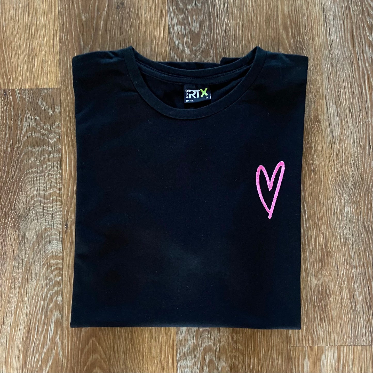 Script Heart Embroidered T-Shirt