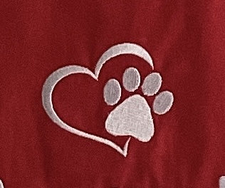 Paw Print / Personalised Embroidered Maxi Organic Cotton Tote Bag