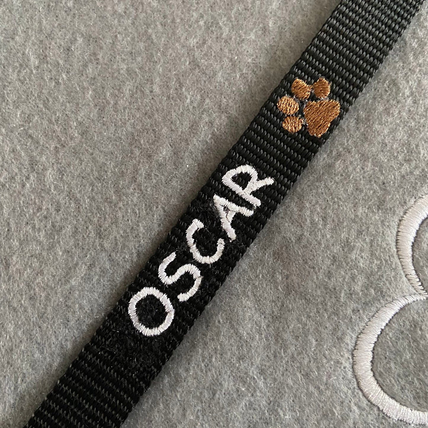 Personalised Embroidered Dog Lead