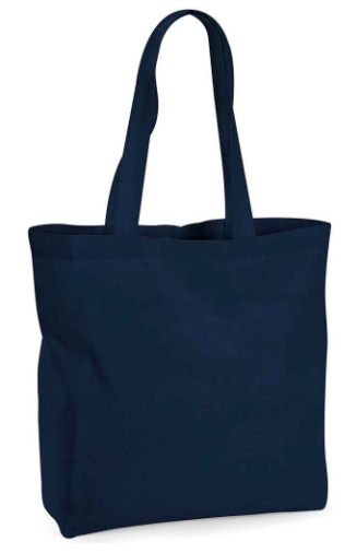 Trio Heart Design Embroidered 'Maxi' Organic Tote Bag