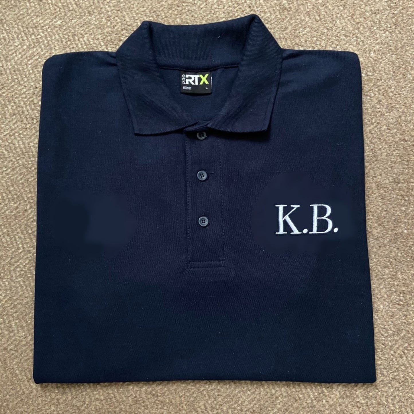 Personalised Embroidered Golf Piqué Short Sleeved Adults Unisex Polo Shirt. Golf Gift