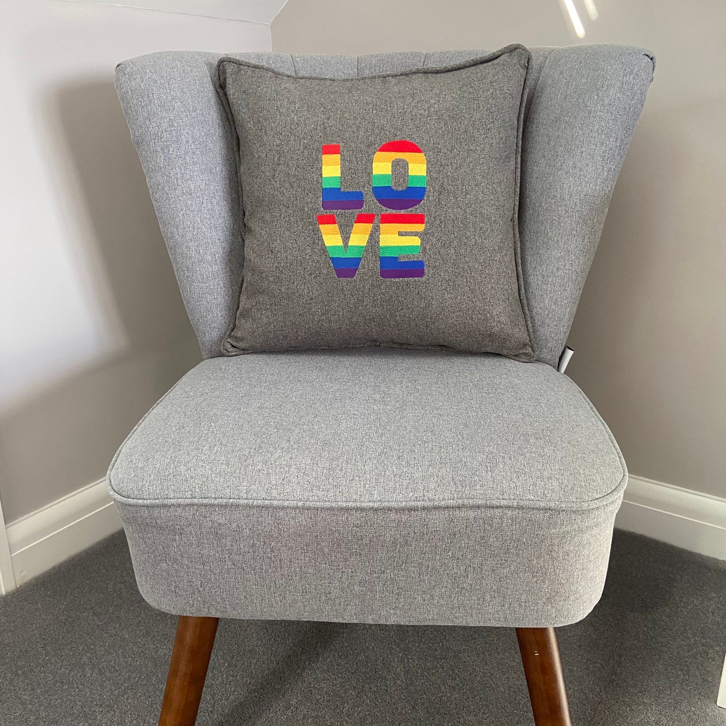 LOVE Motif Cushion Cover