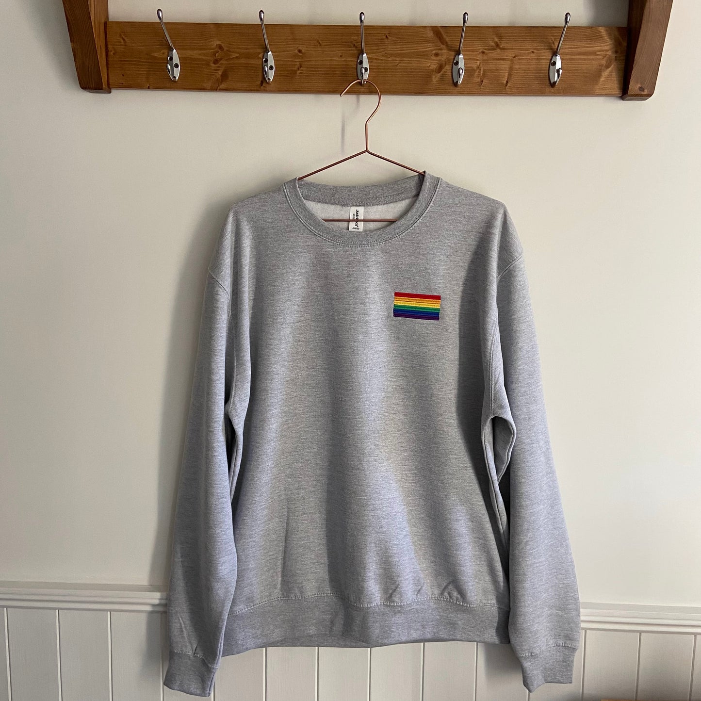 Rainbow Flag Motif Adults Unisex Sweatshirt