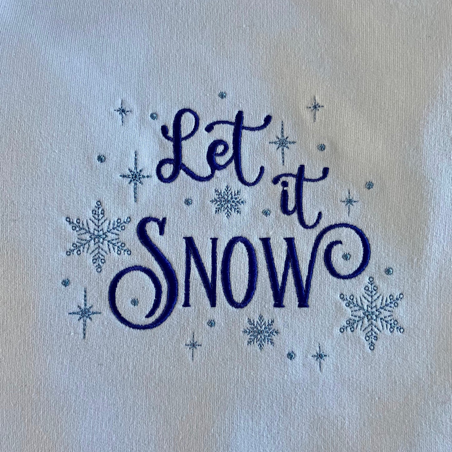 Let it Snow Embroidered Adults Unisex Sweatshirt