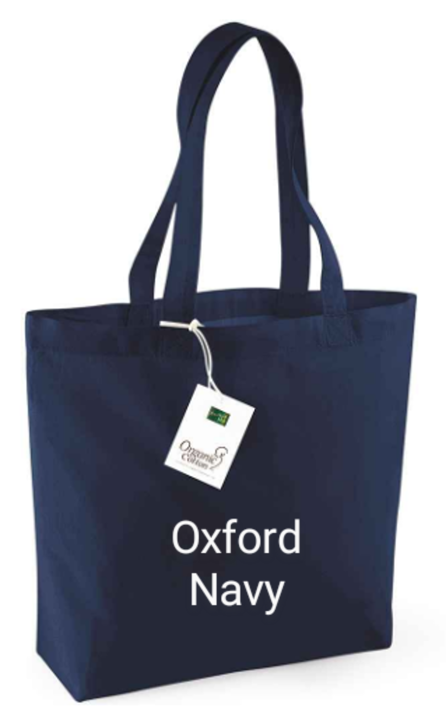 'Happy' Embroidered Midi Size Organic Cotton Tote Bag