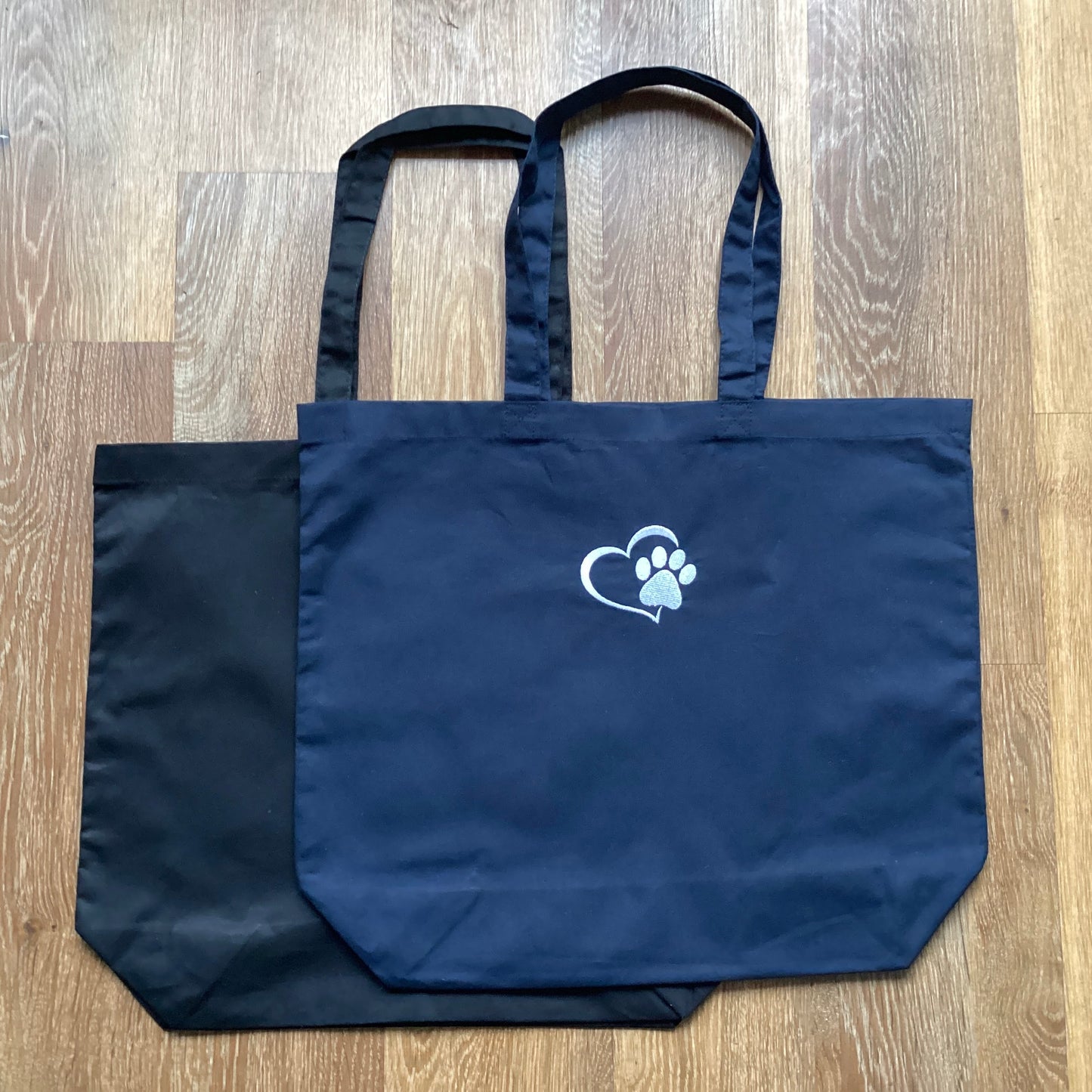 Paw Print / Personalised Embroidered Maxi Organic Cotton Tote Bag