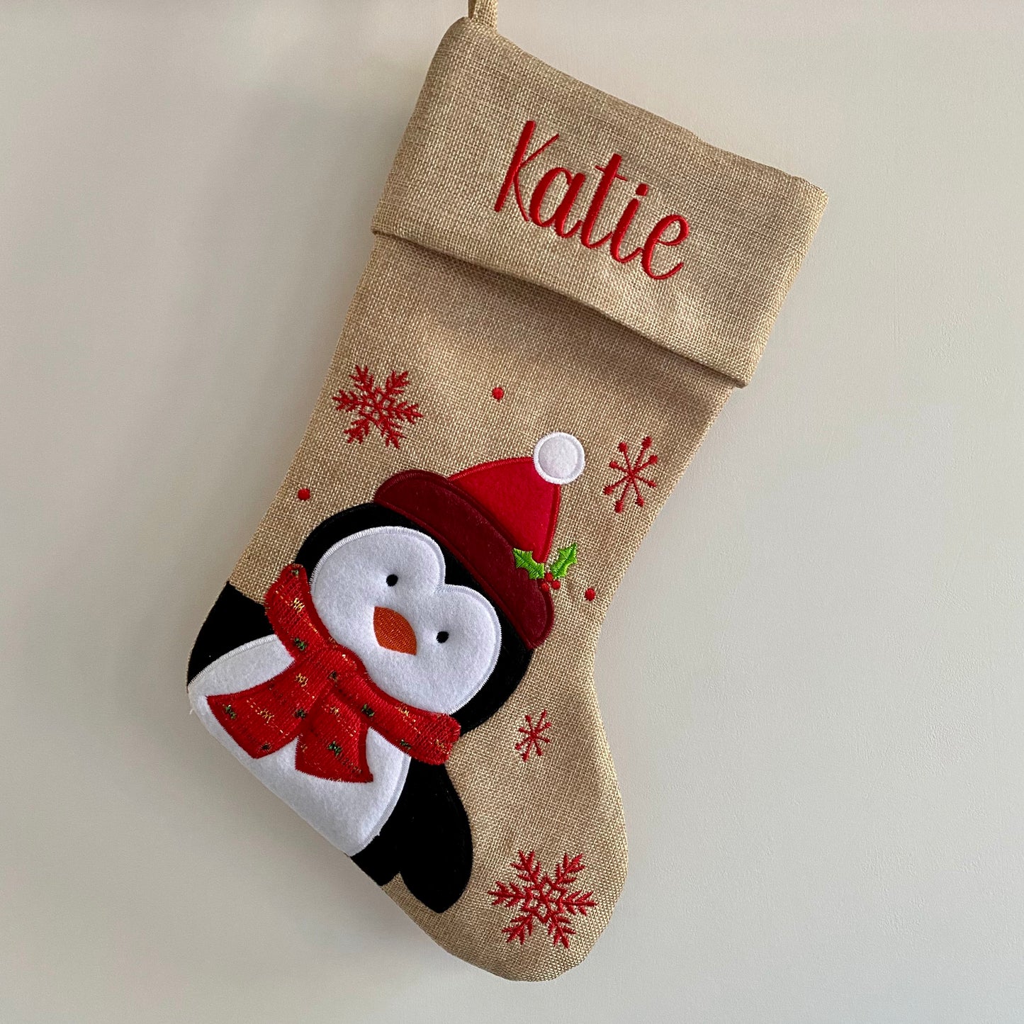 Personalised Embroidered Christmas Stocking