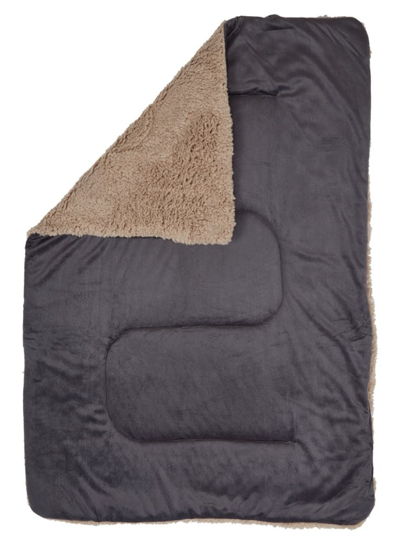 Dog Paw Print Personalised Embroidered Sherpa Blanket Premium Range. Approx 75cm x 110cm
