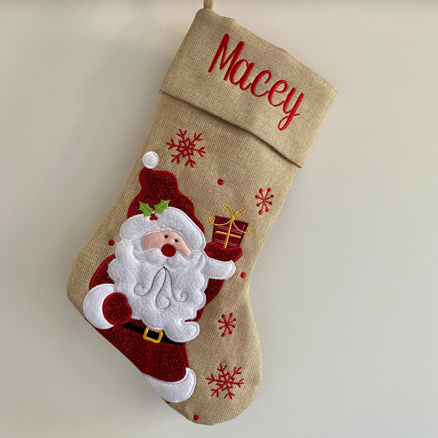 Personalised Embroidered Christmas Stocking