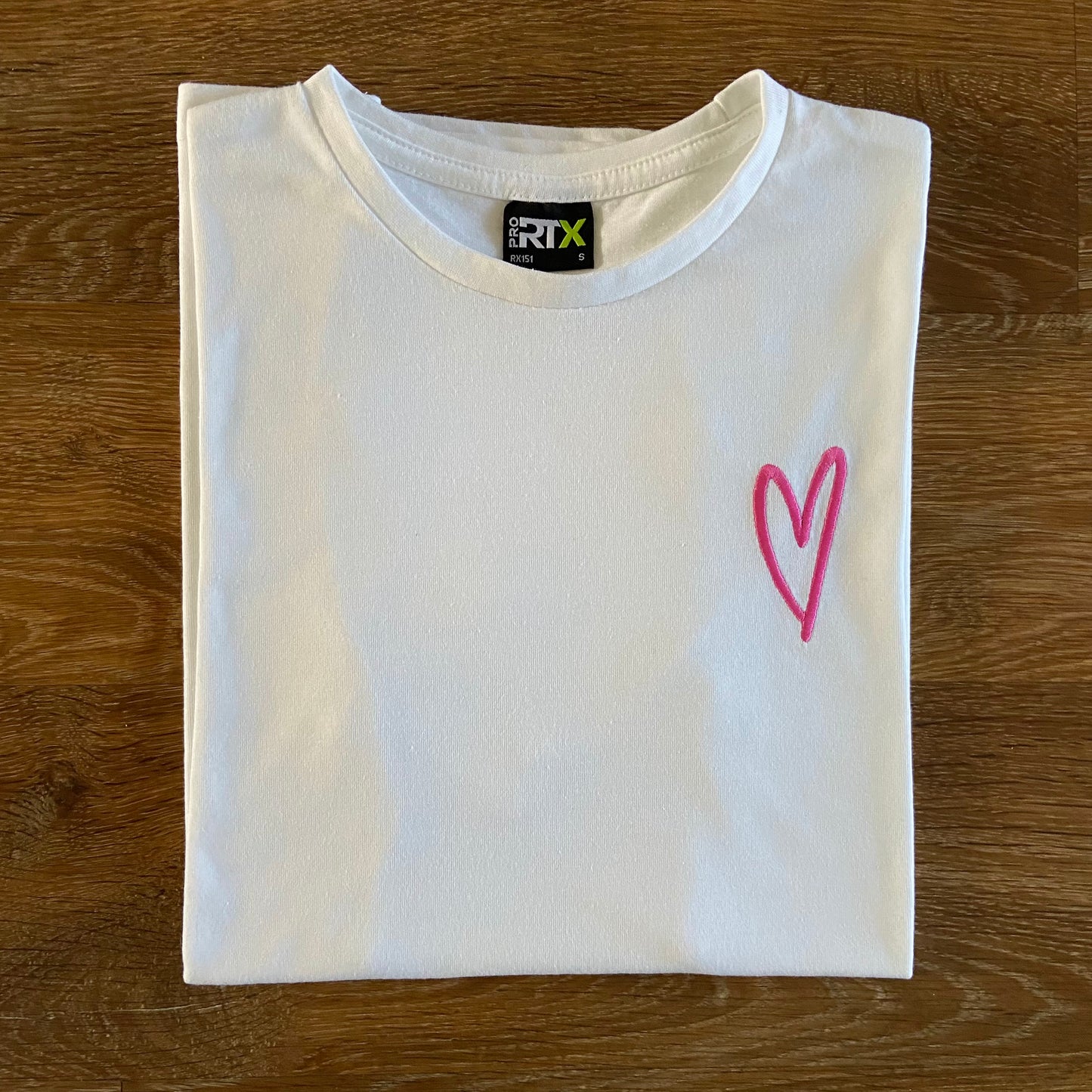 Script Heart Embroidered T-Shirt