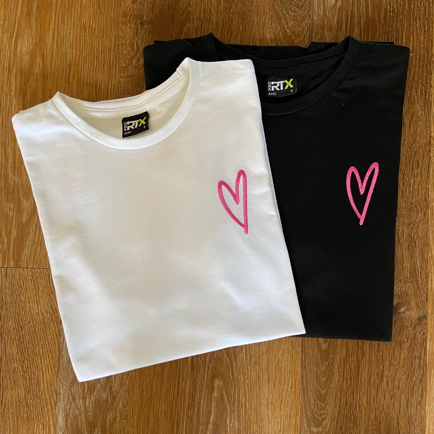 Script Heart Embroidered T-Shirt