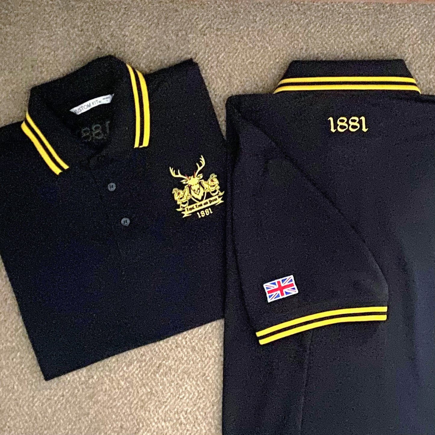 Watford - The 1881 Black and Yellow Adults Polo Shirt