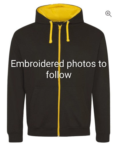 Watford - The 1881 Black and Yellow Adults Zipped Hoodie