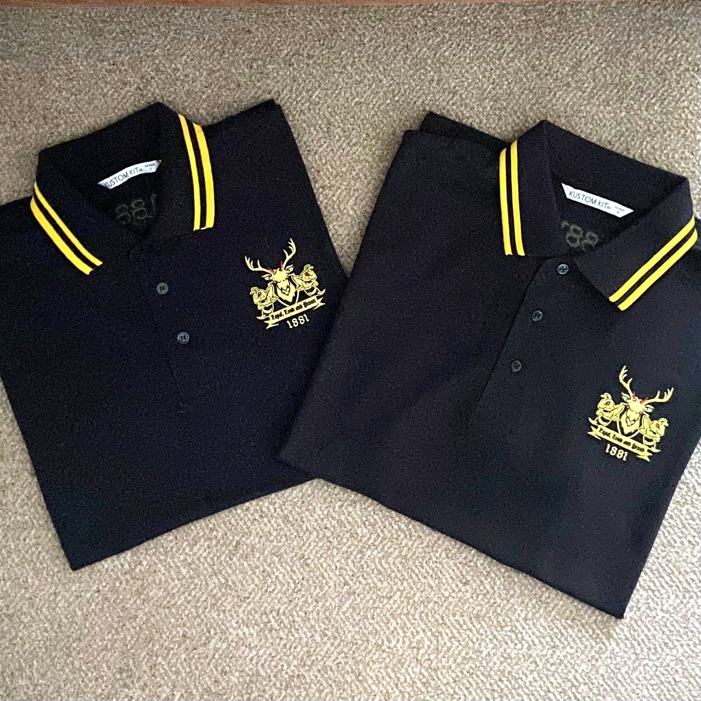 Watford - The 1881 Black and Yellow Adults Polo Shirt