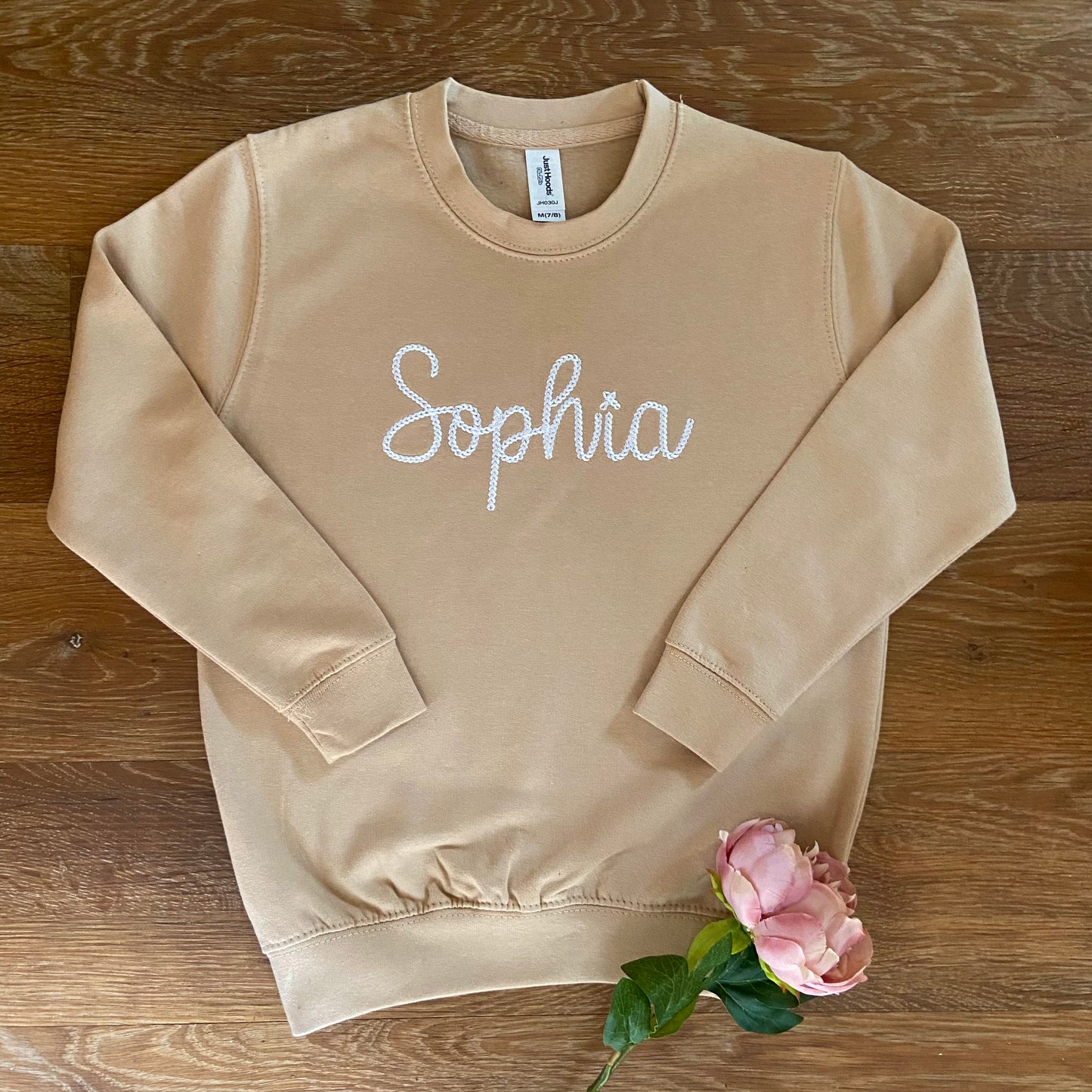 Chain Stitched Embroidered Personalised Kid's Sweatshirt