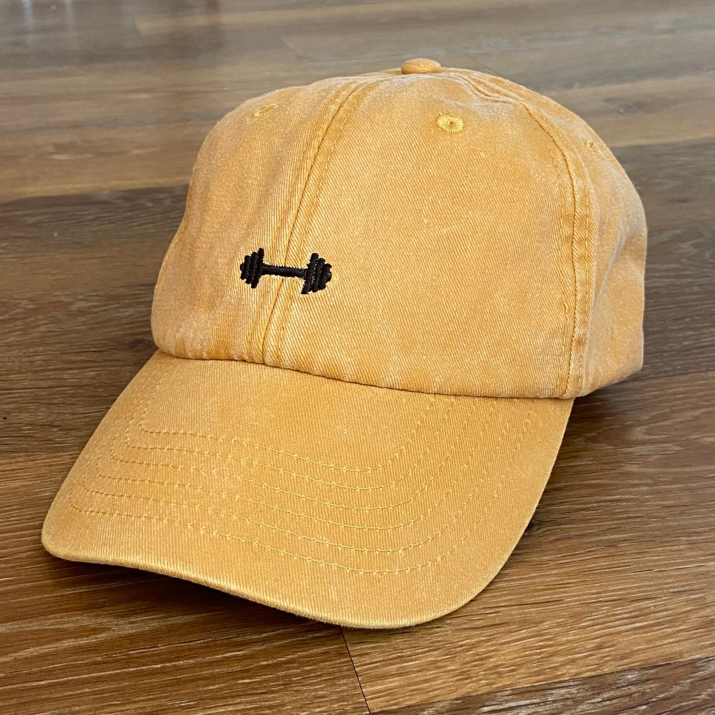 Embroidered Adults Baseball Cap with choice of Dumbell - Sunflower - Chilli Pepper or Rainbow Design