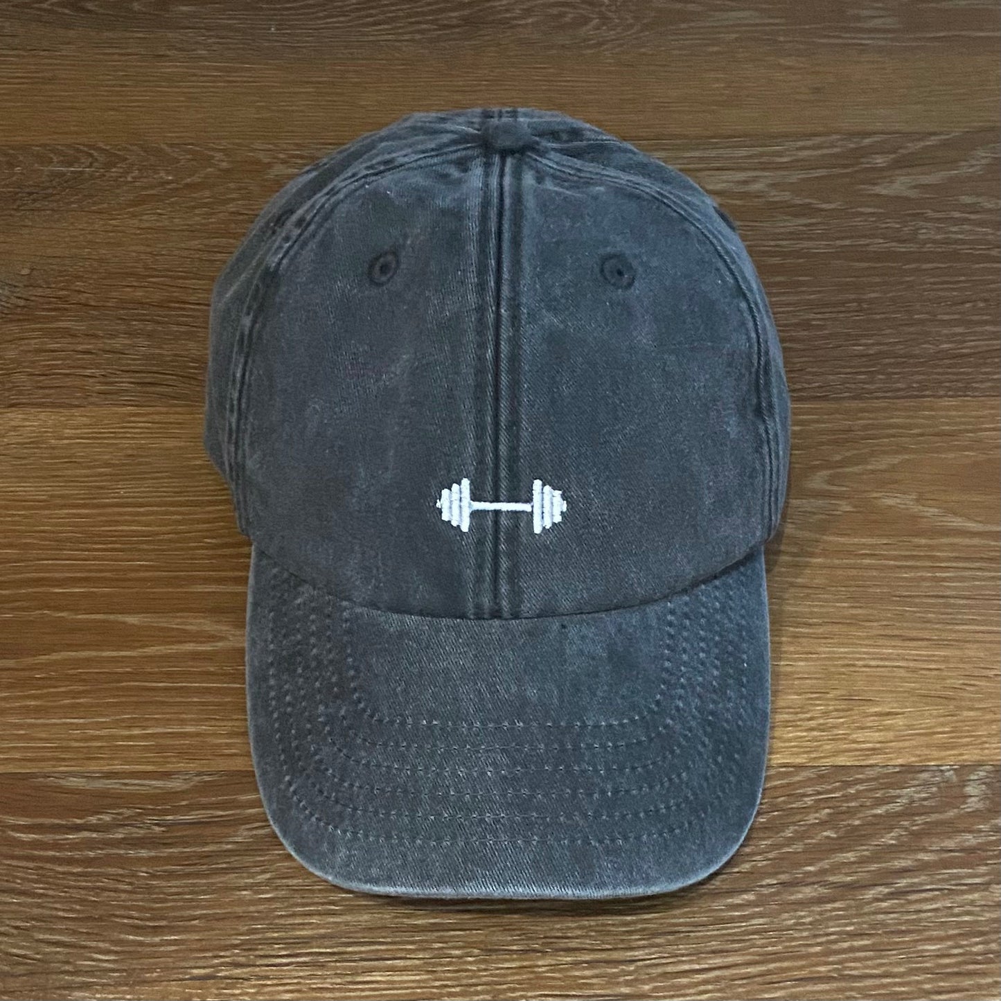 Embroidered Adults Baseball Cap with choice of Dumbell - Sunflower - Chilli Pepper or Rainbow Design