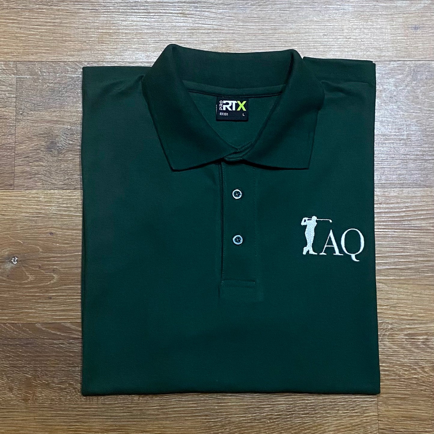 Personalised Embroidered Golf Piqué Short Sleeved Adults Unisex Polo Shirt. Golf Gift