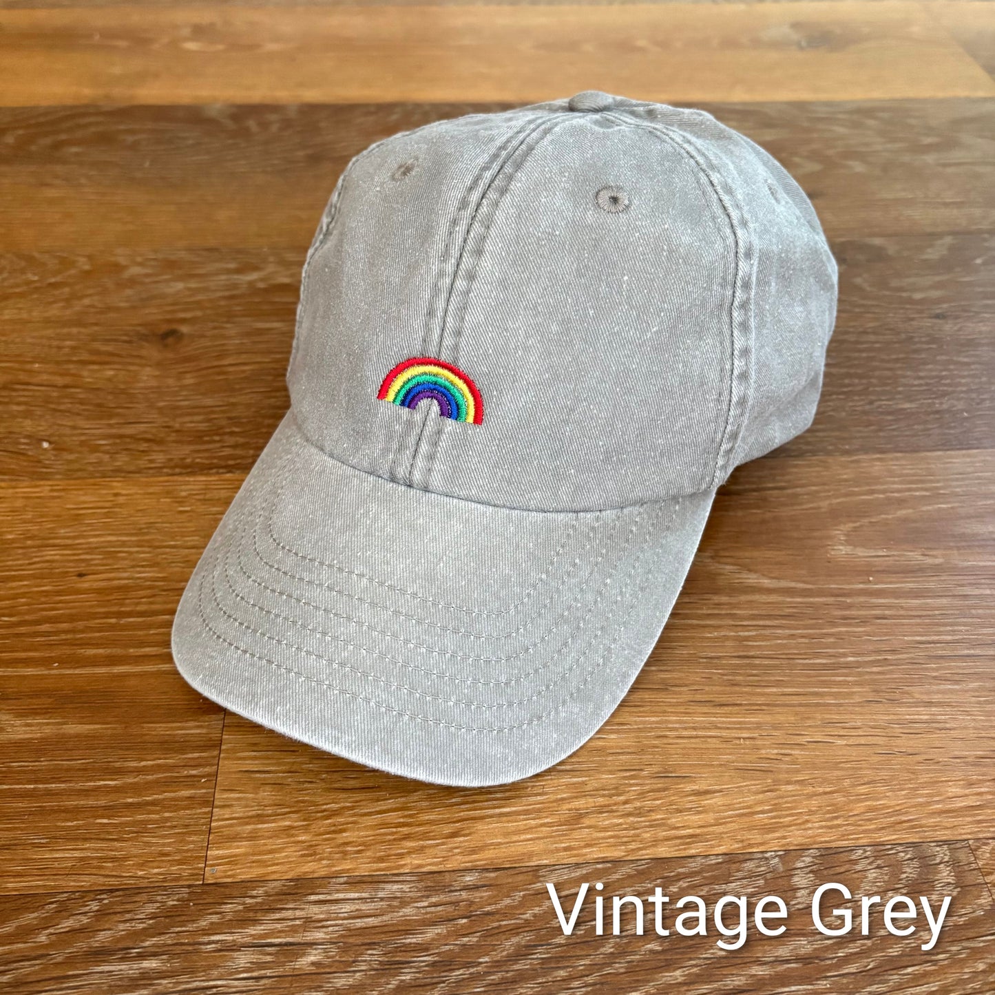 Embroidered Adults Baseball Cap with choice of Dumbell - Sunflower - Chilli Pepper or Rainbow Design
