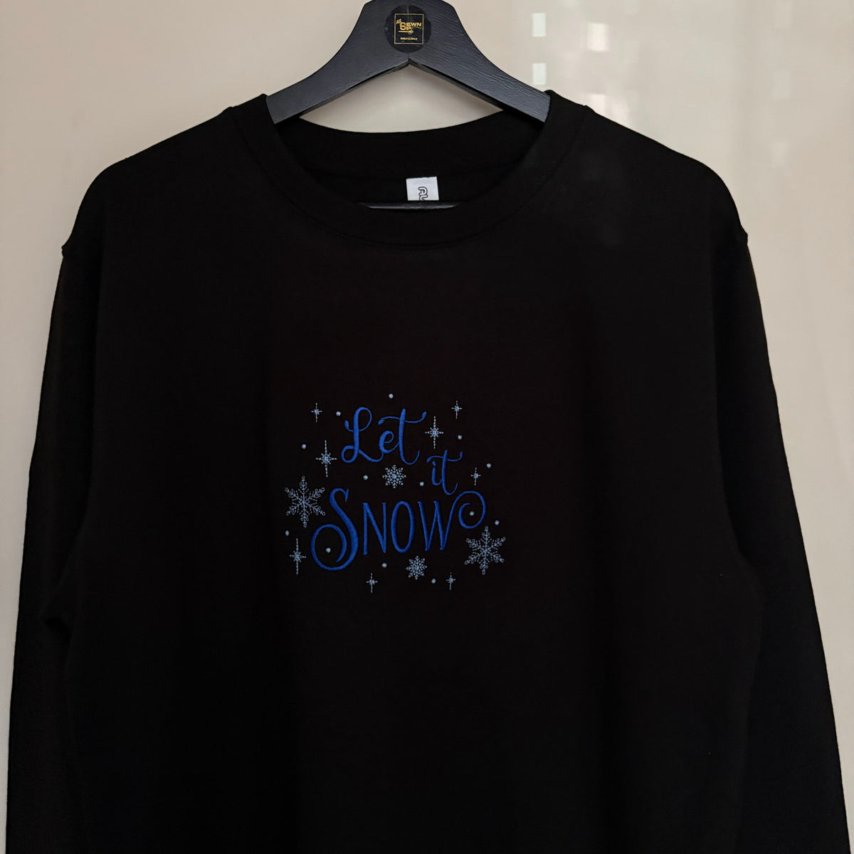 Let it Snow Embroidered Adults Unisex Sweatshirt. Christmas Jumper